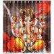 thumbnail image 1 of Cortina de ducha con diseño de loto Ganesha y ganchos, 152 x 183 cm, 1 of 3