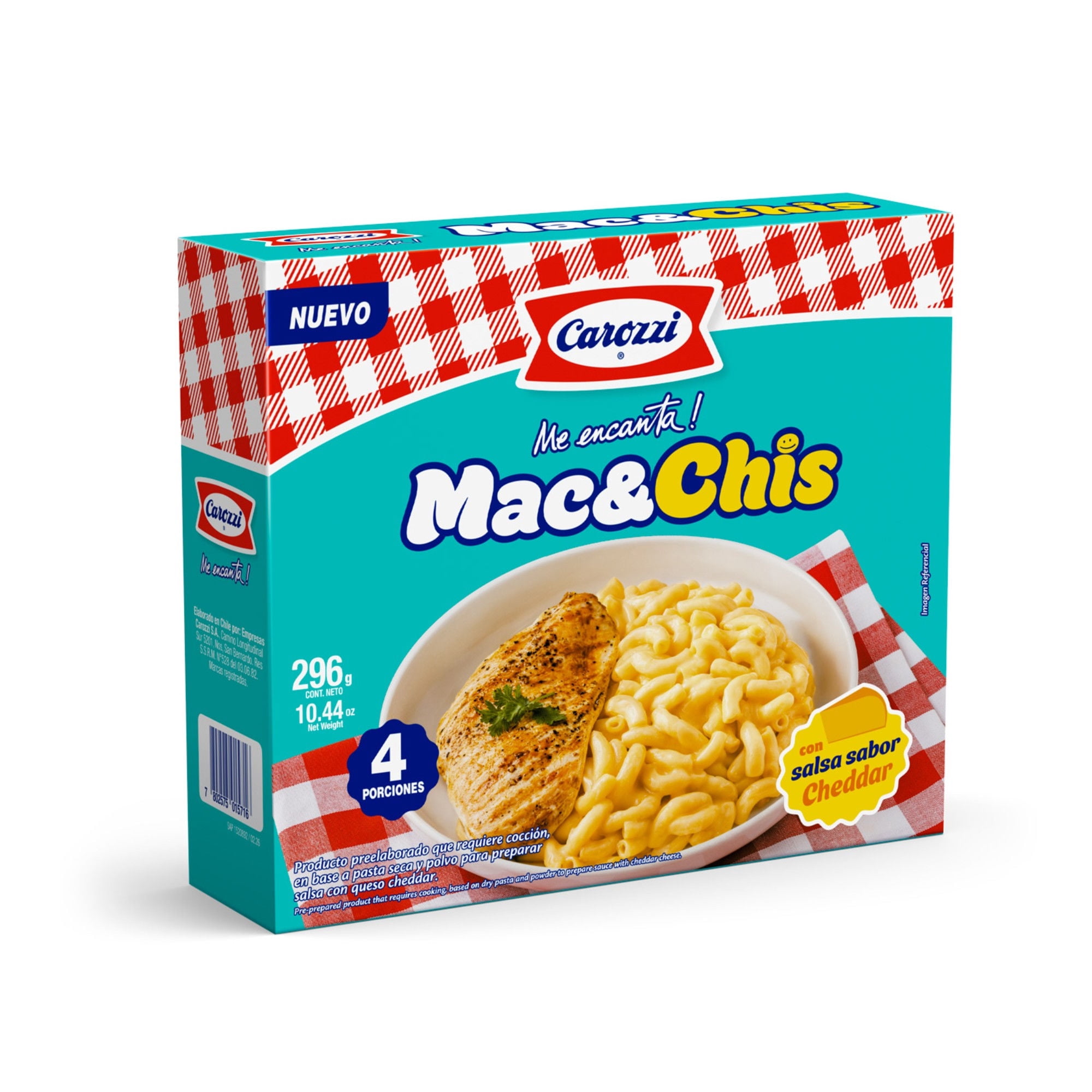 Fideo Pasta Mac And Chis Caja 296 g Carozzi