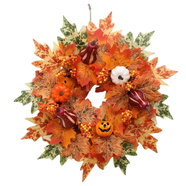 Corona De Otoño Colgante Con Calabazas Corona De Otoño Para Fiesta De Festival Halloween