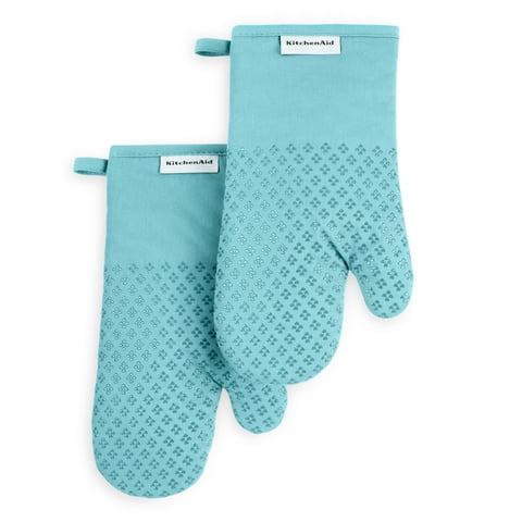 Juego De 2 Guantes De Cocina Kitchenaid Asteroid, Agua Mineral, Color Aguamarina