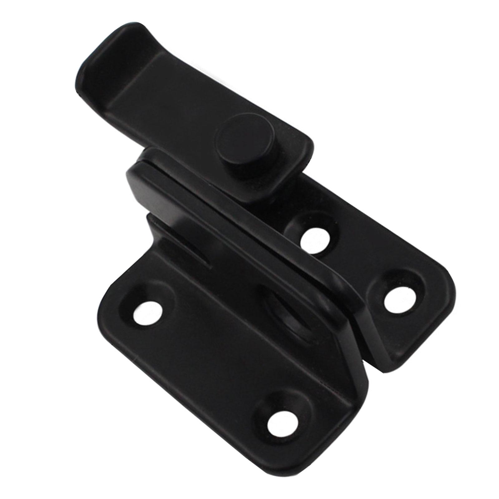 Bothyi - Pestillo Abatible Para Puerta, Pestillo De Seguridad Para Puerta, Cierre Para Ventana De Garaje, Granero, Negro, S, Abierto A La Derecha