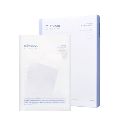 Mixsoon - Sheet Mask Bifida Hidratante Facial Coreano Paquete De 1 Paquete (5 Unidades)