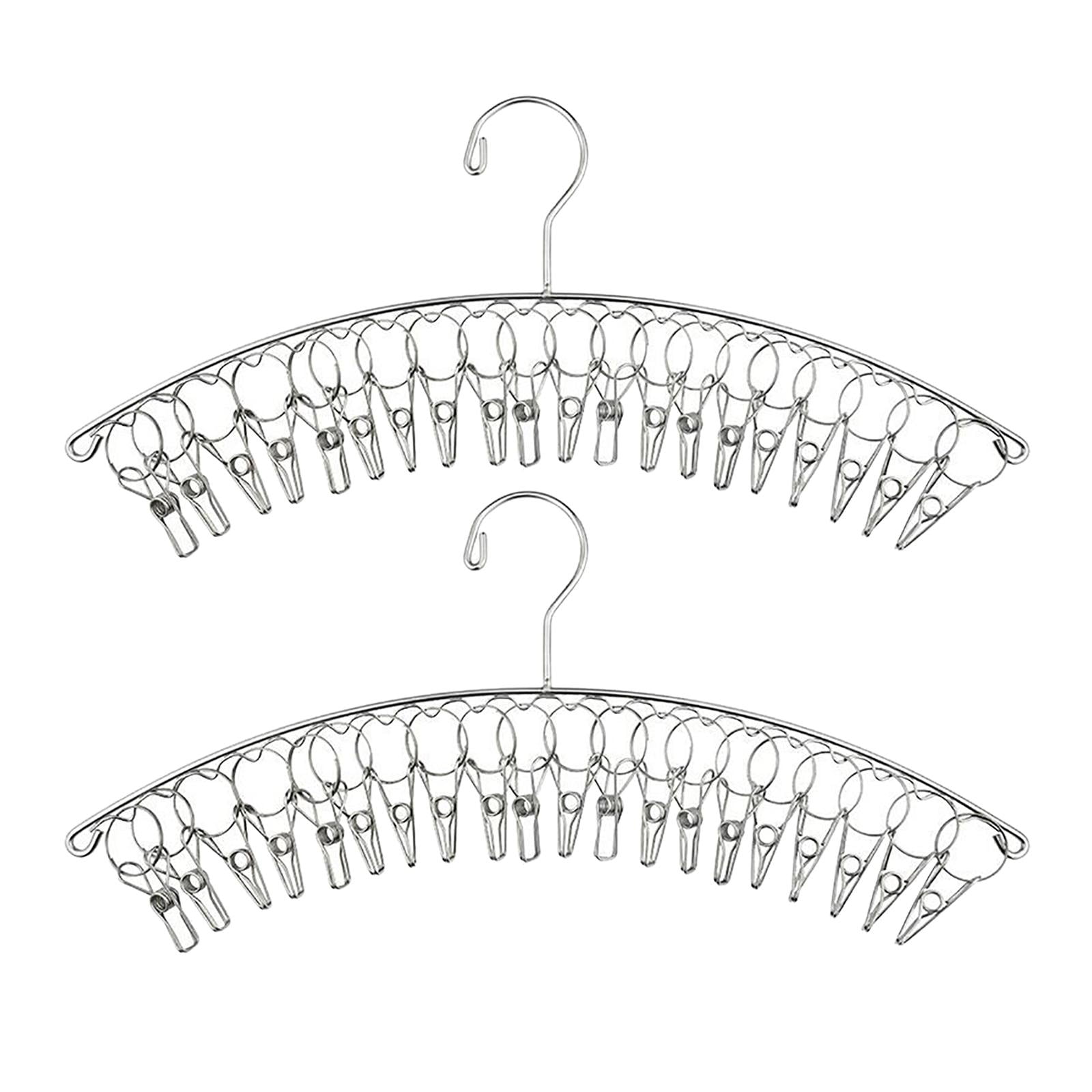 Bothyi - 2x Tendedero De Ropa Colgador De Ropa A Prueba De Viento Para Secar Calcetines Mascarilla Bufandas