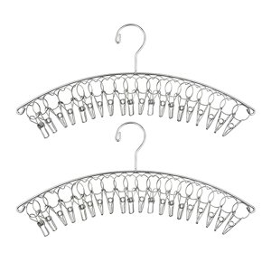 Bothyi - 2X Tendedero De Ropa Colgador De Ropa A Prueba De Viento Para Secar Calcetines Mascarilla Bufandas