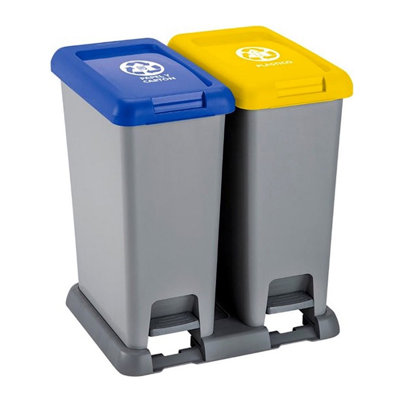 Rimax - Basurero 20 Litros / 2 Entradas Con Pedal