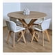thumbnail image 1 of Juego de Comedor Warwick Melamina Wood 100cm + 4 Sillas Mariposa Ecocuero Wood Blanco, 1 of 3