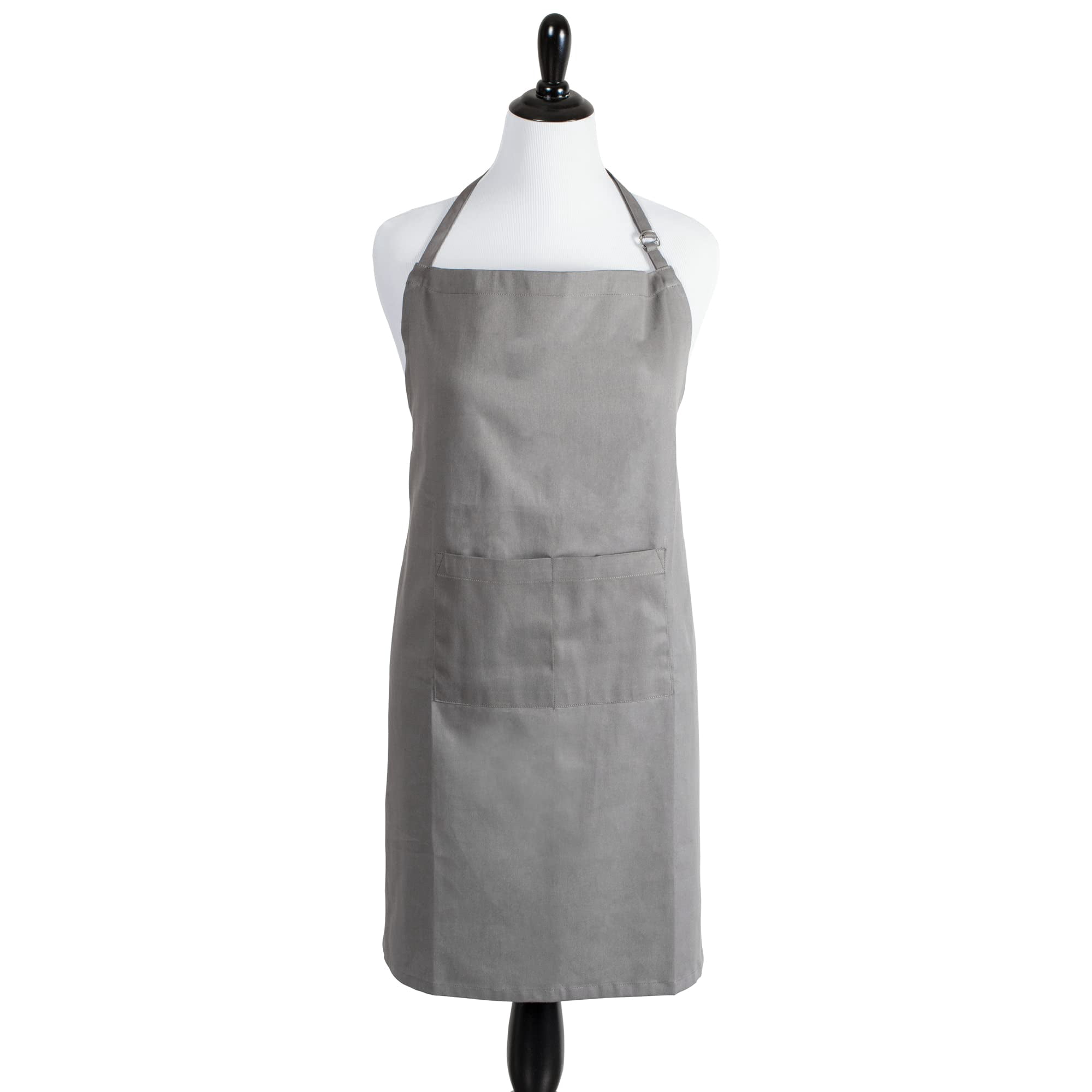 Delantal De Chef Dii Gris 71x81 Cm Algodón Bolsillo Grande