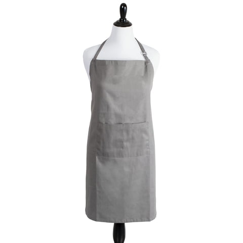 Delantal De Chef Dii Gris 71X81 Cm Algodón Bolsillo Grande
