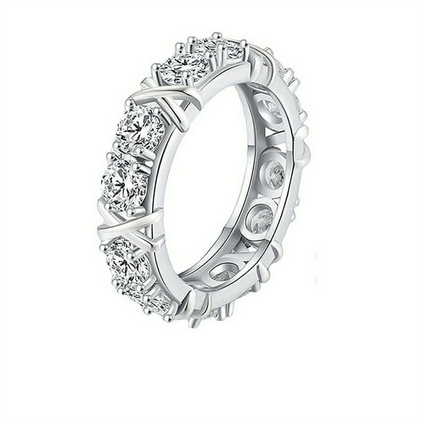 Gorgeous Golden Hip-hop Ring with White Zircon - Perfect for Weddings or Everyday Wear!