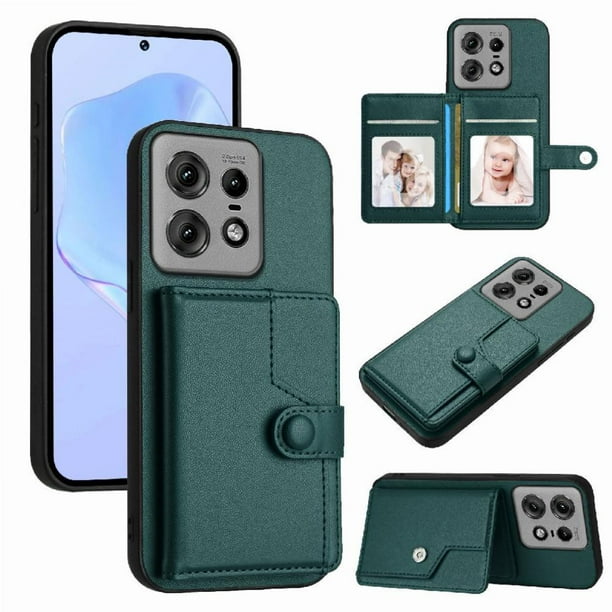 FOXDOCK Funda para Moto Edge 50 Pro con Bloqueo RFID - Diseño Elegante con Cierre de Botón