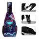 thumbnail image 3 of Hotel Hazbin Riñonera Bandolera con Estampado Integral para Hombres y Mujeres, Bolso Cruzado Gráfico de Tendencia, Mochila de Hombro Streetwear para Ciclismo y Deportes, Riñonera Versátil Casual, 3 of 6