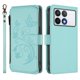 thumbnail image 2 of Funda Cartera Mariposa para [Xiaomi Poco F6 Pro] con Soporte y Cremallera Verde menta, 2 of 6