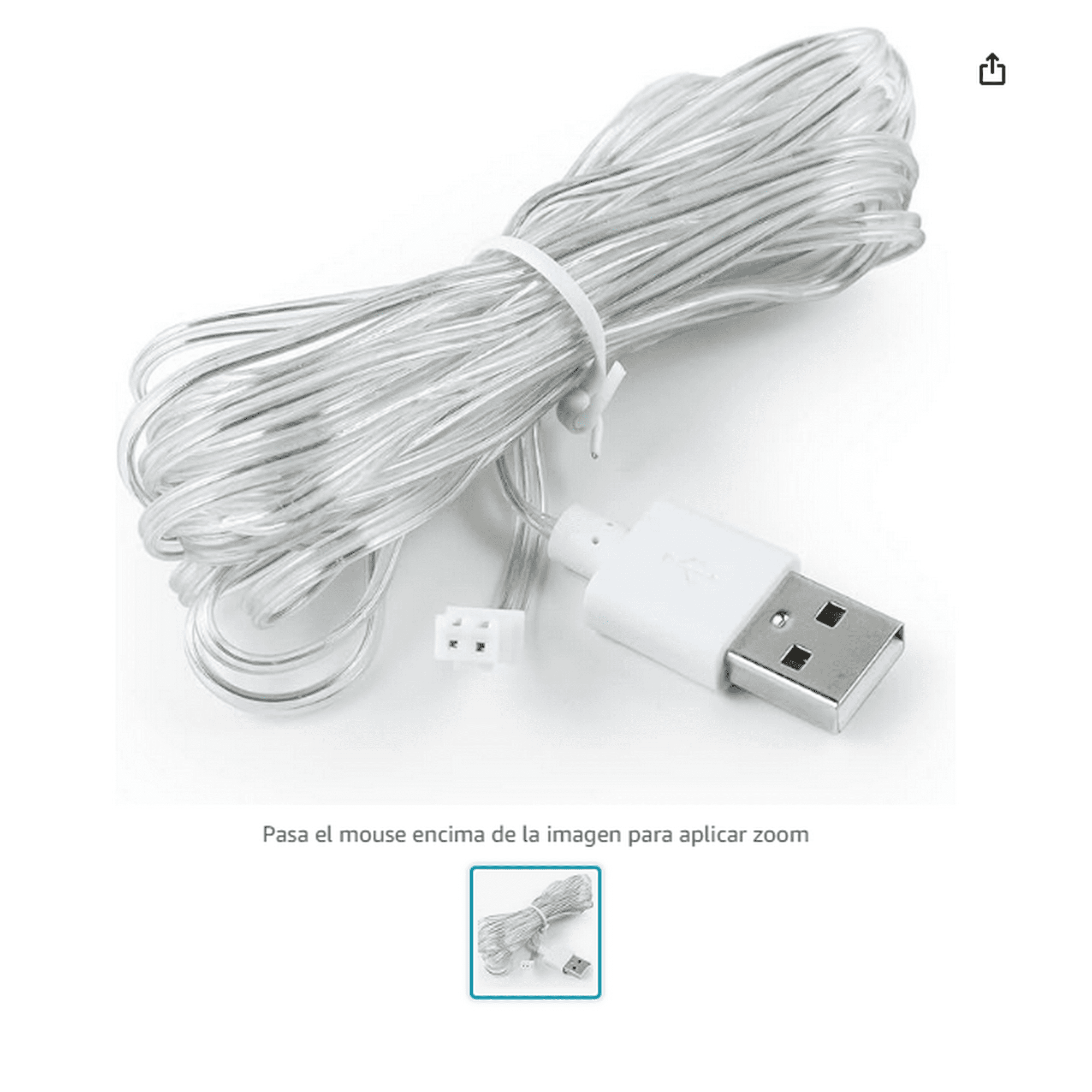 Genérico - Luces Led Recargables De 10 Pies 30 Luces Led 4 Modos De Iluminación