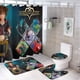 thumbnail image 1 of Juego de Cortina de Baño y Alfombras 4 Piezas Desmarcar Kingdom Hearts, 1 of 6