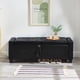 thumbnail image 2 of 48" Ottoman Bench with Storage, Bench for Bedroom,Living Room,Hallway, Upholstered Tufted Faux Leather PU Ottoman Black, 2 of 3