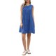 thumbnail image 2 of INSPIRE CHIC Vestido Mini sin Mangas para Mujer con Cuello Redondo, Botones, Pliegues y Estilo Casual Mini S Azul, 2 of 6