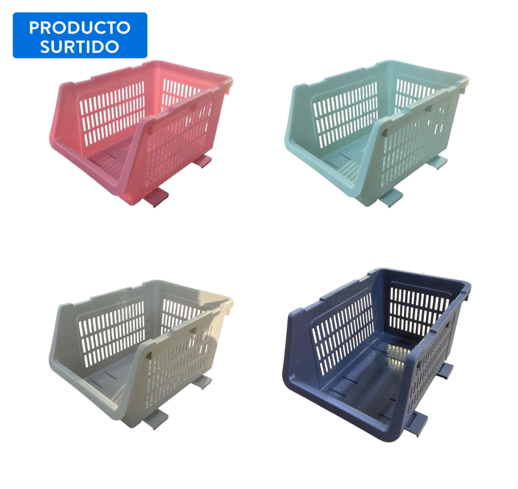 Organizador Multiuso Apilable, Color Surtido 1 Un Wenco