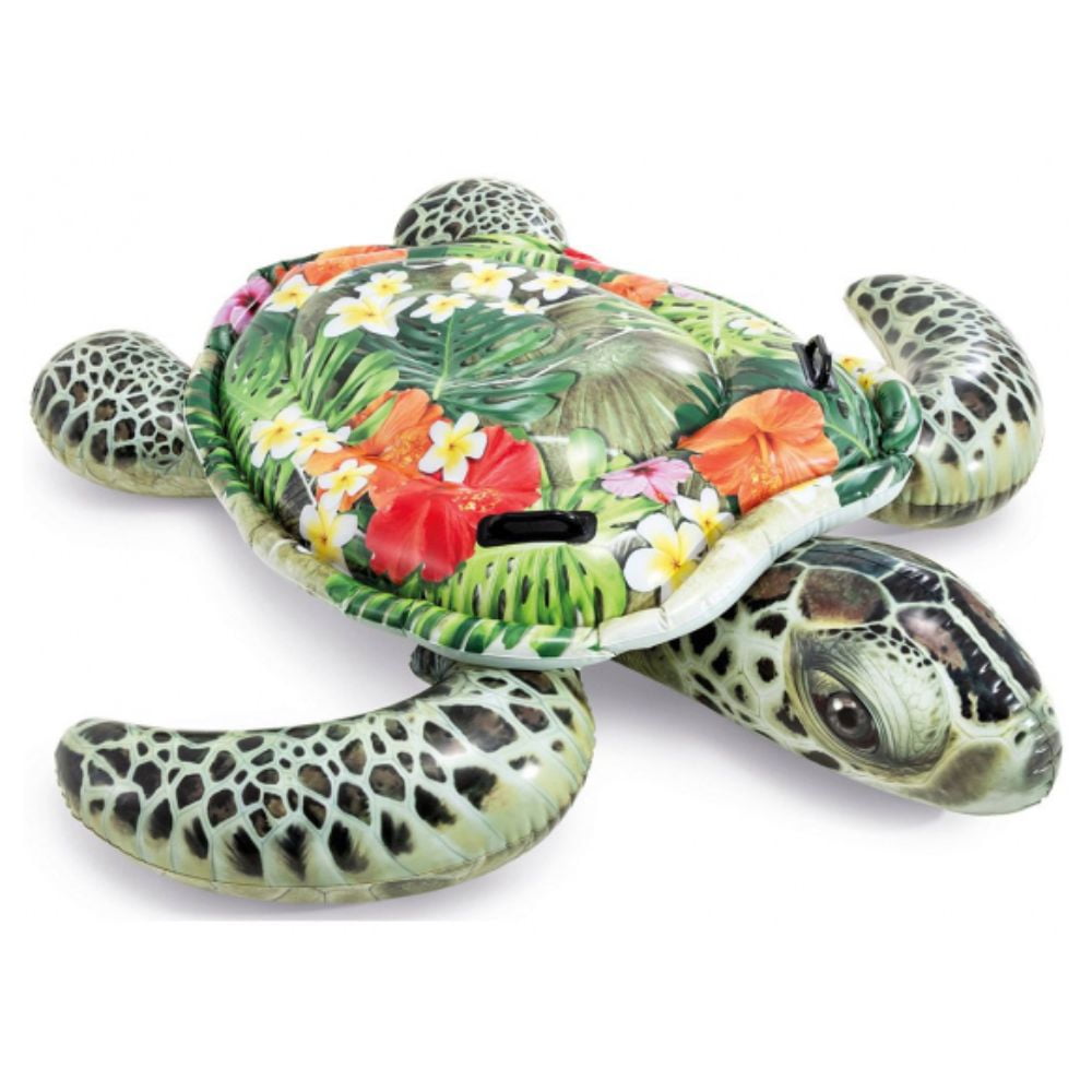 Intex - Flotador Inflable Diseño Tortuga Realista 191x170 Cm
