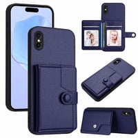 Foxdock Funda Para Iphone Xs Con Bloqueo Rfid - Diseño Elegante Con Cierre De Botón
