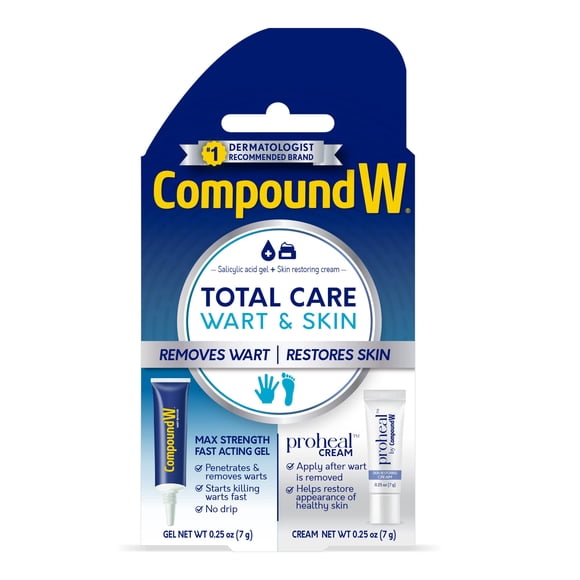 Compuesto eliminador de verrugas W Total Care con crema Proheal, 7 ml