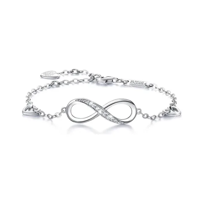 Genérico - Hermosa Pulsera Infinito Plata Fina 925 Joyería
