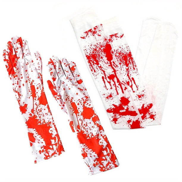 1pair, Adult Halloween Horror Atmosphere Decorative Blood Gloves Blood Socks, Halloween Party Cos Blood Print Props, Halloween Decor, Halloween Supplies, Horror Decor, Cool Stuff