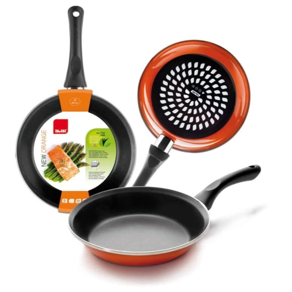 Sartén 26 Cm Acero Esmaltado Naranjo 1 Piezas