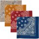 thumbnail image 1 of Paquete de 4 pañuelos de algodón con estampado paisley – 56 cm – The Peacock Crew, 1 of 9