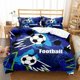 thumbnail image 2 of Multicolor Football Graffiti Quilt Duvet Cover Set Bedclothes 3-Piece Bedding Set, 2 of 5
