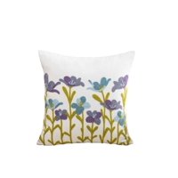 Homestore - Cojín Bordado 45X45 Cm Lila Celeste