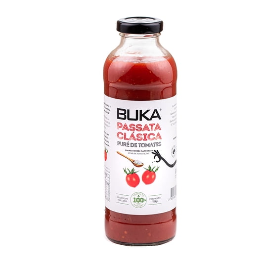 Puré De Tomate - Passata Clasica Botella 515 g Buka