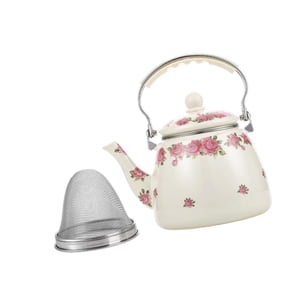 Bothyi - Tetera Esmaltada Tetera Esmaltada De Porcelana De 3,3 L Para Decoración De Cocina Agua Fría Rosa