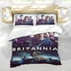 thumbnail image 5 of Britannia Conjunto de sábanas temático, trío de piezas, cómodo y amigable con la piel, diseño único, regalo de decoración para el hogar para familiares, amigos y fans,135cm *200cm, 5 of 6