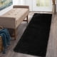 thumbnail image 1 of Alfombra CAROMIO Runner negra de 61 x 183 cm Soft Plush Shaggy, 1 of 7