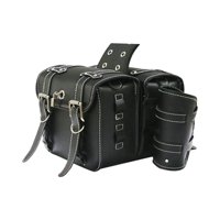 Ioensy - Bolsa De Sillín De Motocicleta 1 Par De Bolsas De Herramientas Para Motocicleta Moto Dirt Bike Negro 26X22X12Cm