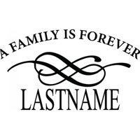 Rienda Libre Graphics - Decomural Personalised Name A Family Is Forever Ws-17353