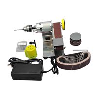 Ioensy - Mini Lijadora De Banda De Velocidad Ajustable Adaptador De Enchufe De Ee. Uu. A Prueba De Polvo Para Soldadura Estilo E