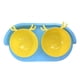 thumbnail image 1 of Cuencos Dobles Para Gatos Para Comida Y Agua Contenedor De Comida Inclinado Elevado Cuencos Para Perros Azul Y Amarillo, 1 of 5