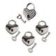 thumbnail image 4 of 4 Candados En Forma De Corazón, Mini Candado Con Llave Para Joyero, Diario, Libro Plateado, 4 of 5