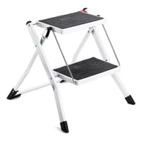 Genérico - Escalera Multiuso Plegable 2 Peldaños Ultra Compacta