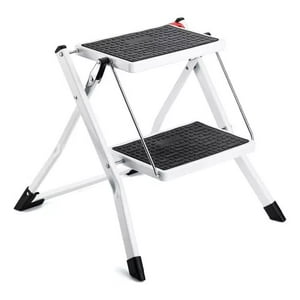 Genérico - Escalera Multiuso Plegable 2 Peldaños Ultra Compacta