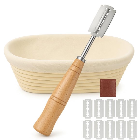 Cesta de Fermentación Saint Germain Bakery 25 cm con Lame y Cuchillas