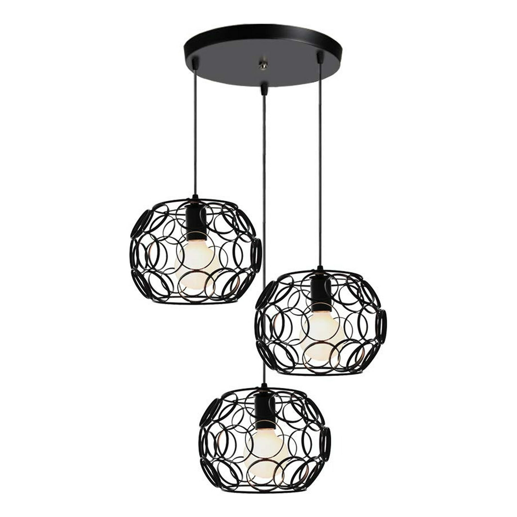 Genérico - Lampara Techo Colgante Forma Jaula Salon Estudio Cocina Lau