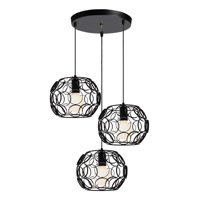 Genérico - Lampara Techo Colgante Forma Jaula Salon Estudio Cocina Lau