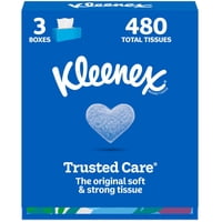 Pañuelos Faciales Kleenex Trusted Care De 2 Capas, 160 Pañuelos X 3 Cajas
