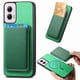 thumbnail image 2 of Funda de Cuero Magnética con Tarjetero para Motorola Moto G Power 2024 Cubierta Delgada Verde, 2 of 5