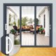 thumbnail image 4 of Juego de manija para puerta corrediza de patio ALLYWASAI estilo mortise, blanco, 4 of 6
