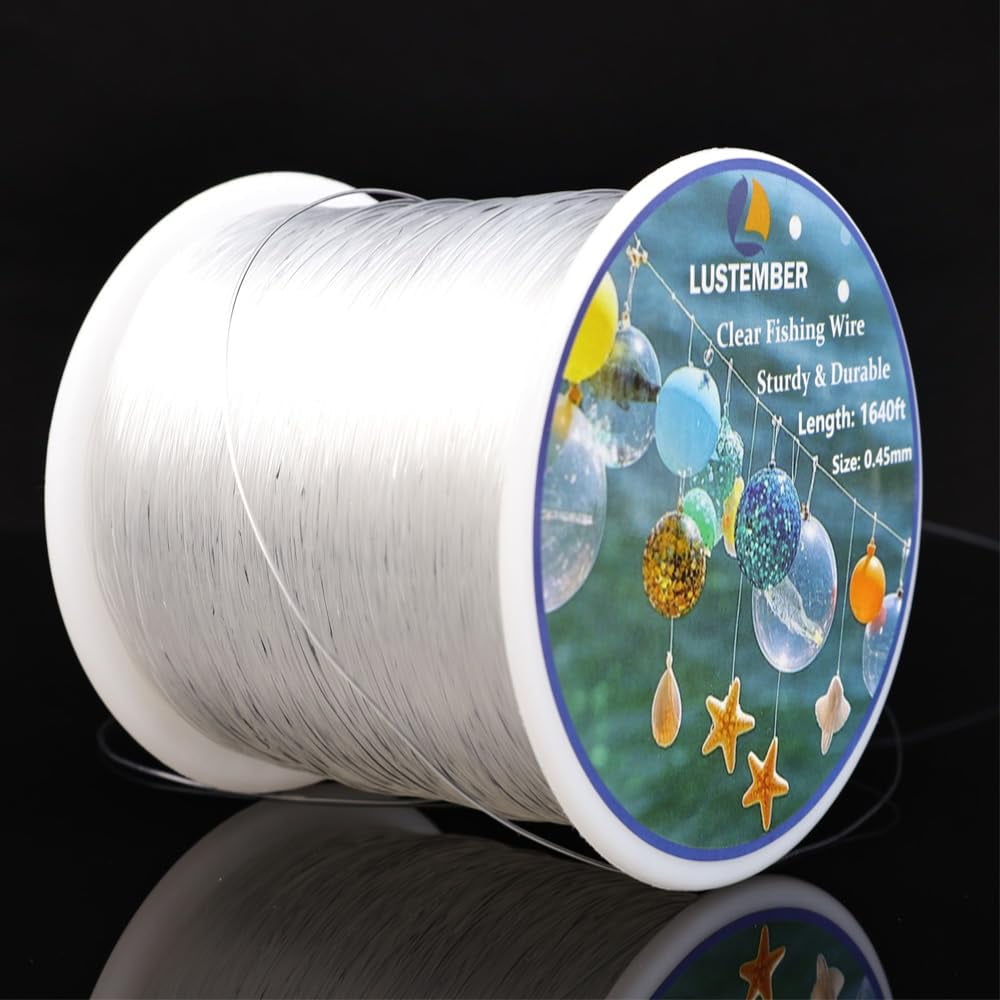 Fishing Wire Lustember - Cable De Nailon Transparente (500 M, 0,45 Mm De Diámetro)