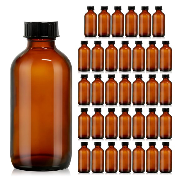 Botellas turvono 120 ml de vidrio ámbar – Pack de 35