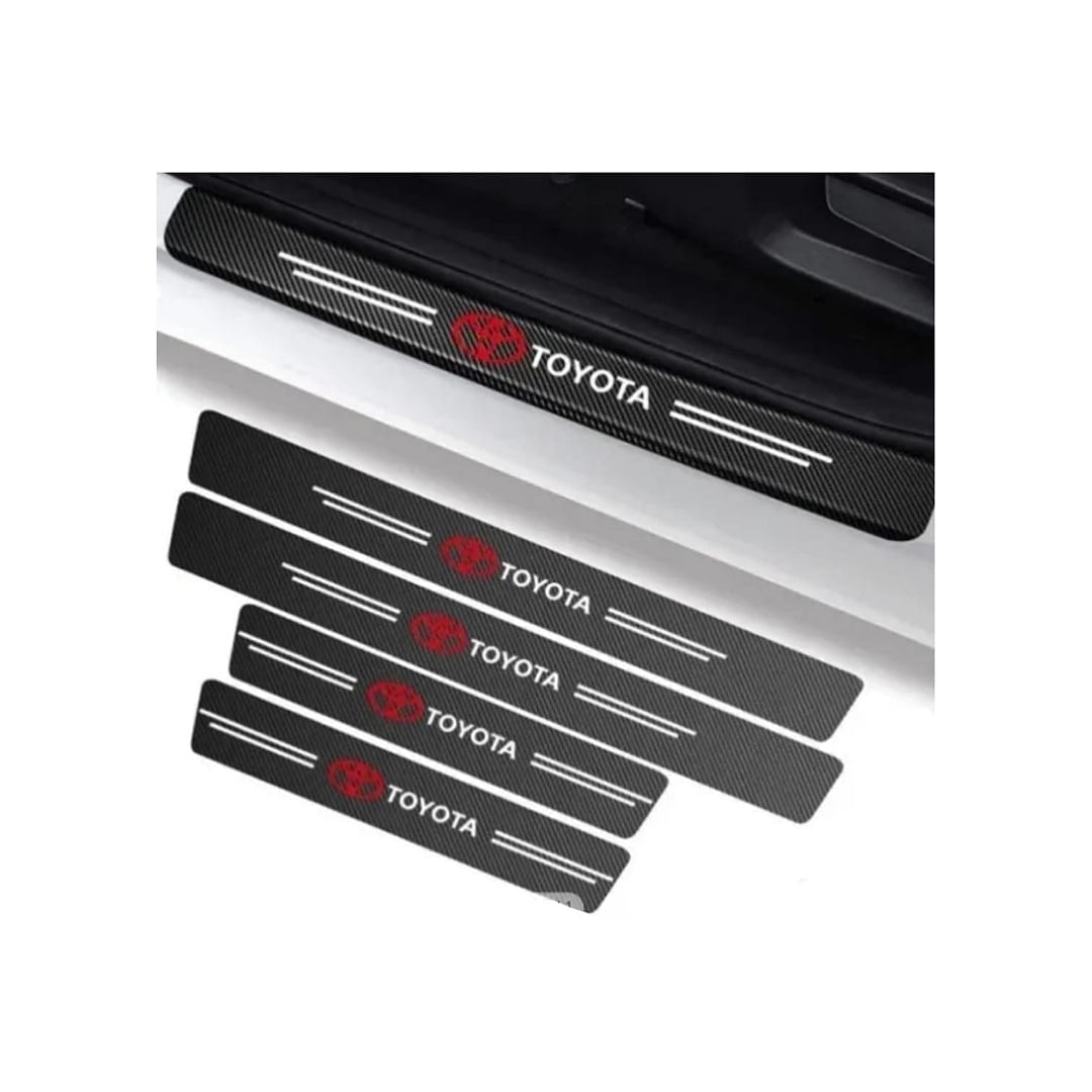Mundo Accesorios - Cubre Zócalos Adhesivos Para Autos Y Camionetas Universal Toyota